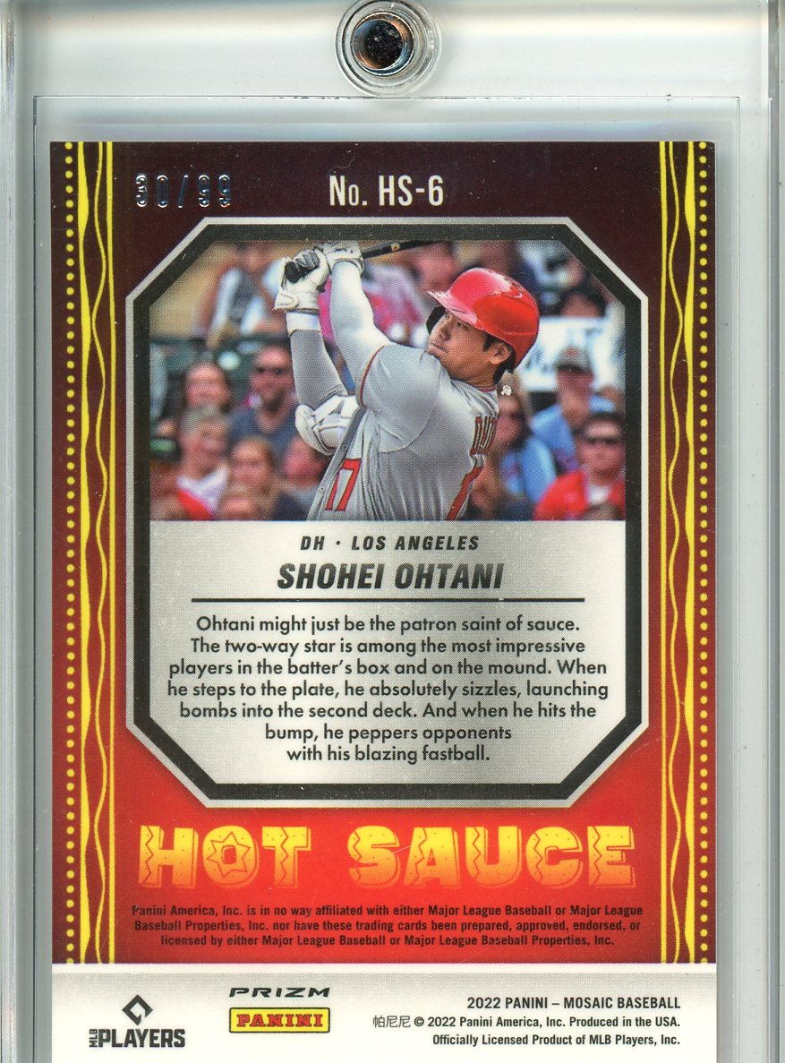 2022 Panini Shohei Ohtani Hot Sauce 30/99 #HS-6