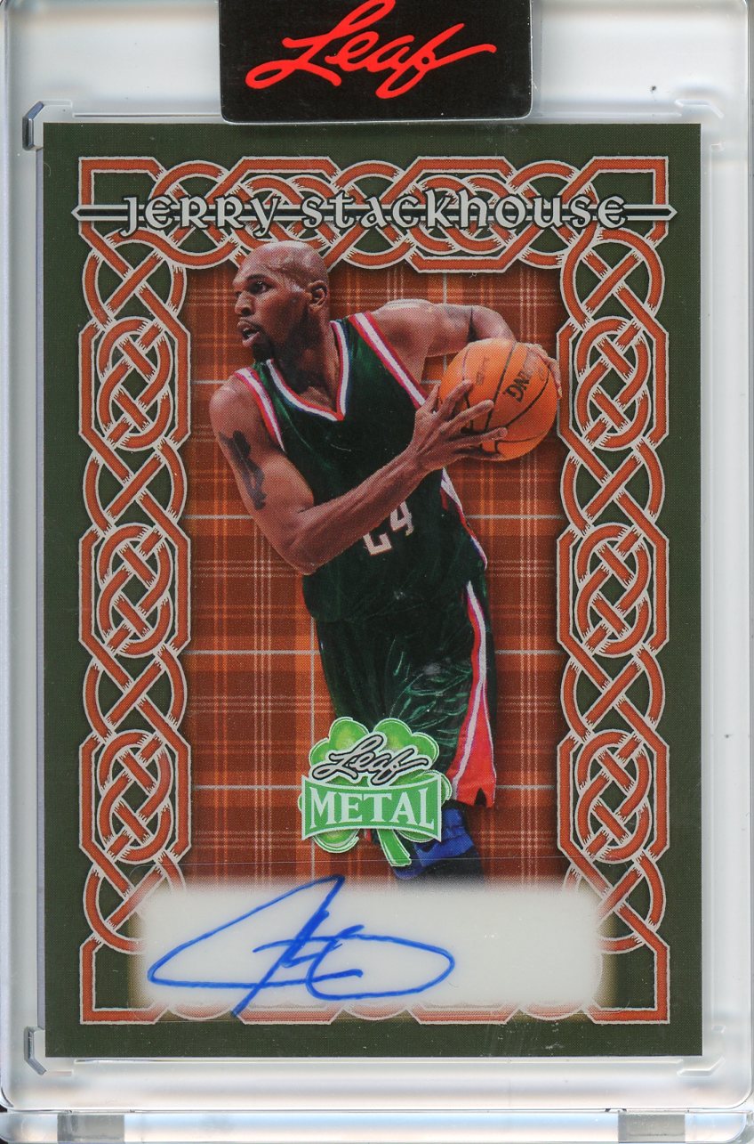 2026 Leaf Metal St. Patrick's Day Jerry Stackhouse Auto /4