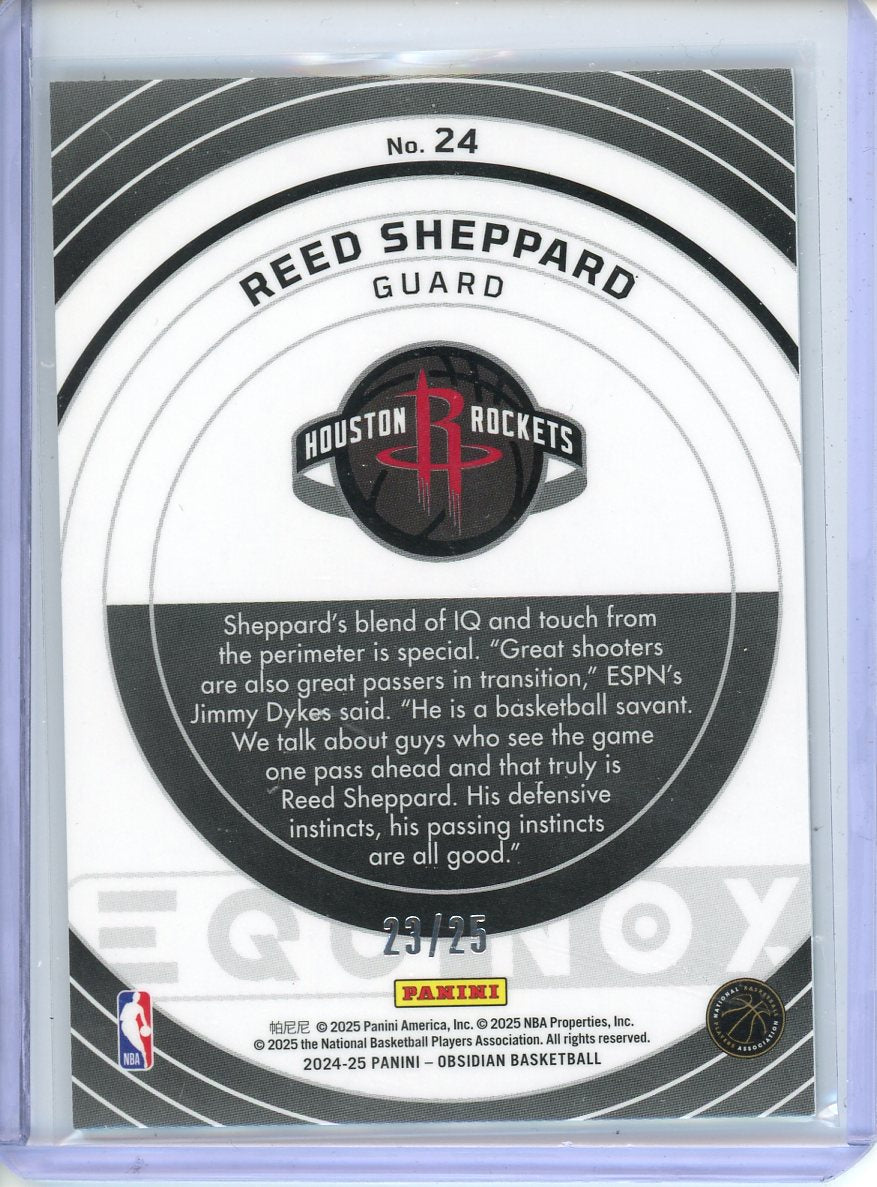2024-25 Obsidian Reed Sheppard Equinox Green /25 No. 24