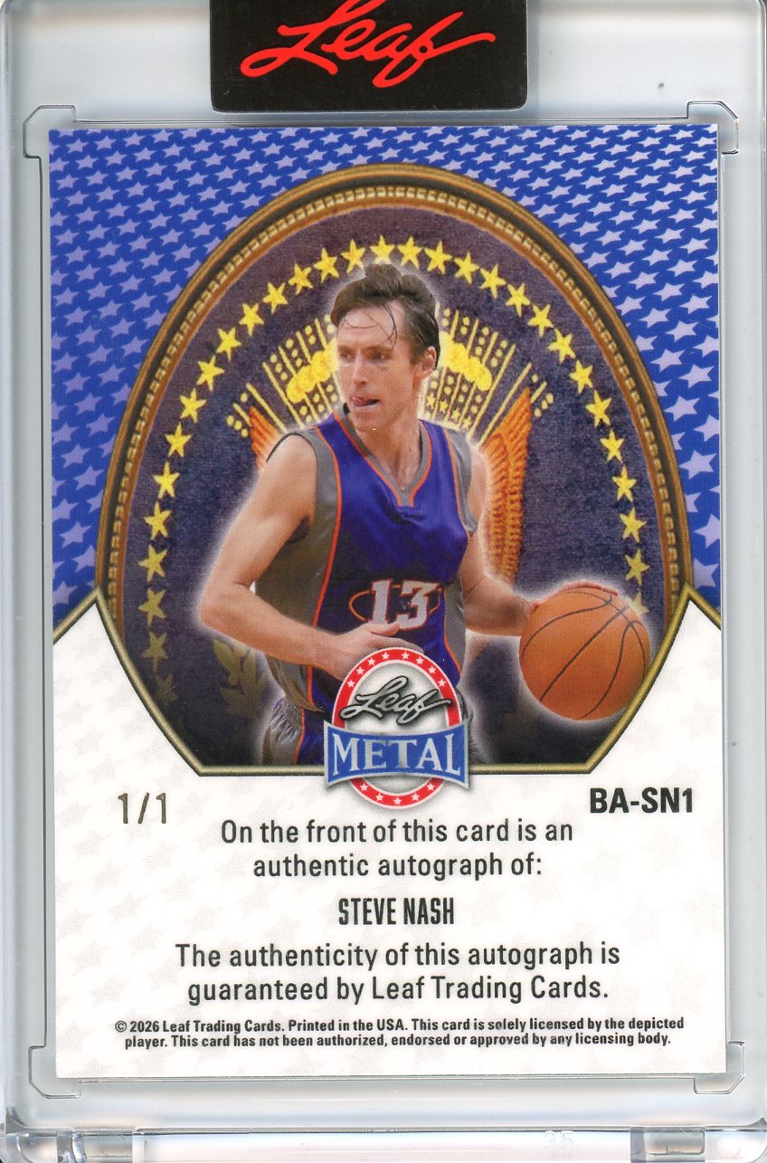 2026 Leaf Metal President's Day Steve Nash Auto Blue 1/1