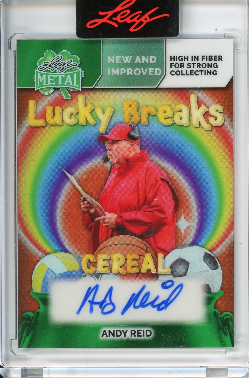 2026 Leaf Metal St. Patrick's Day Lucky Breaks Andy Reid Auto /4