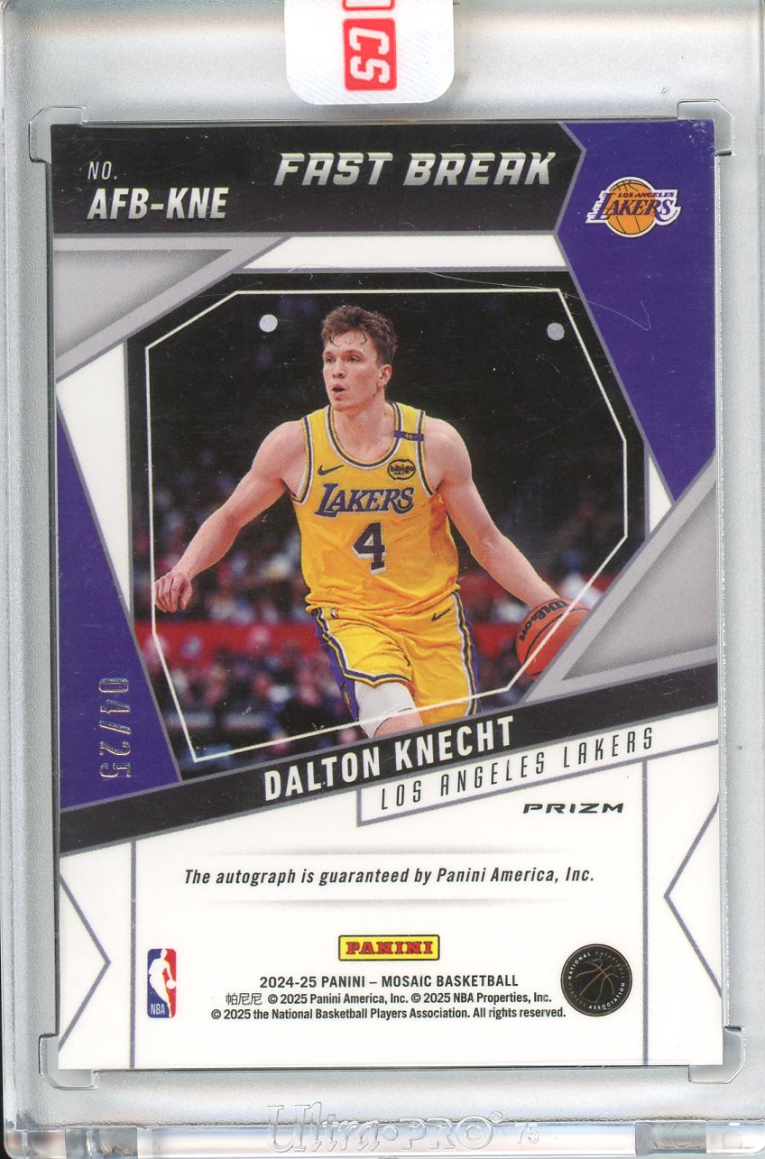2024-25 Mosaic Dalton Knecht Fast Break Rookie Auto /25 AFB-KNE