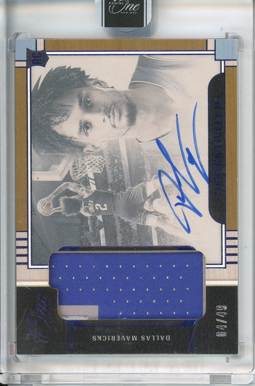 2023-24 One and One Dereck Lively II Rookie Patch Auto /49 RJA-DLV