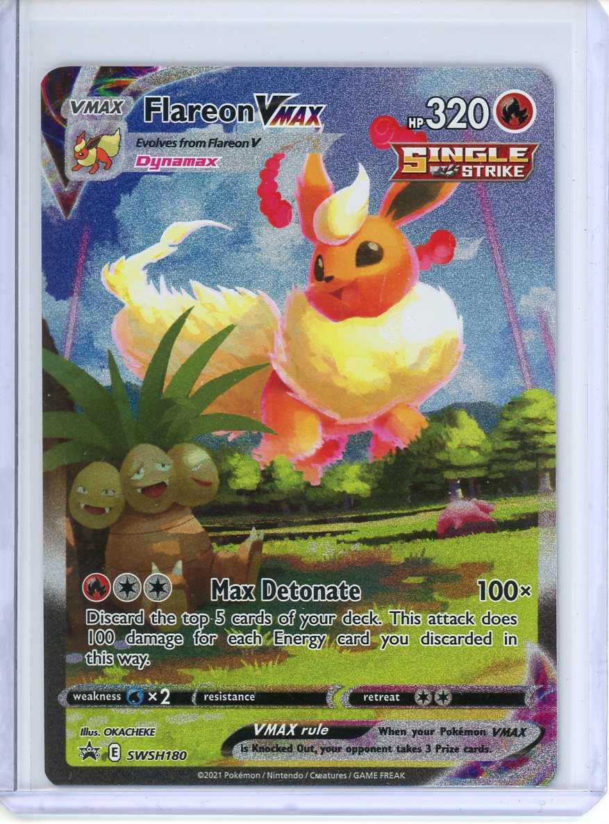 Flareon VMAX Pokemon Card (Black Star Promo SWSH180) Alternate Art