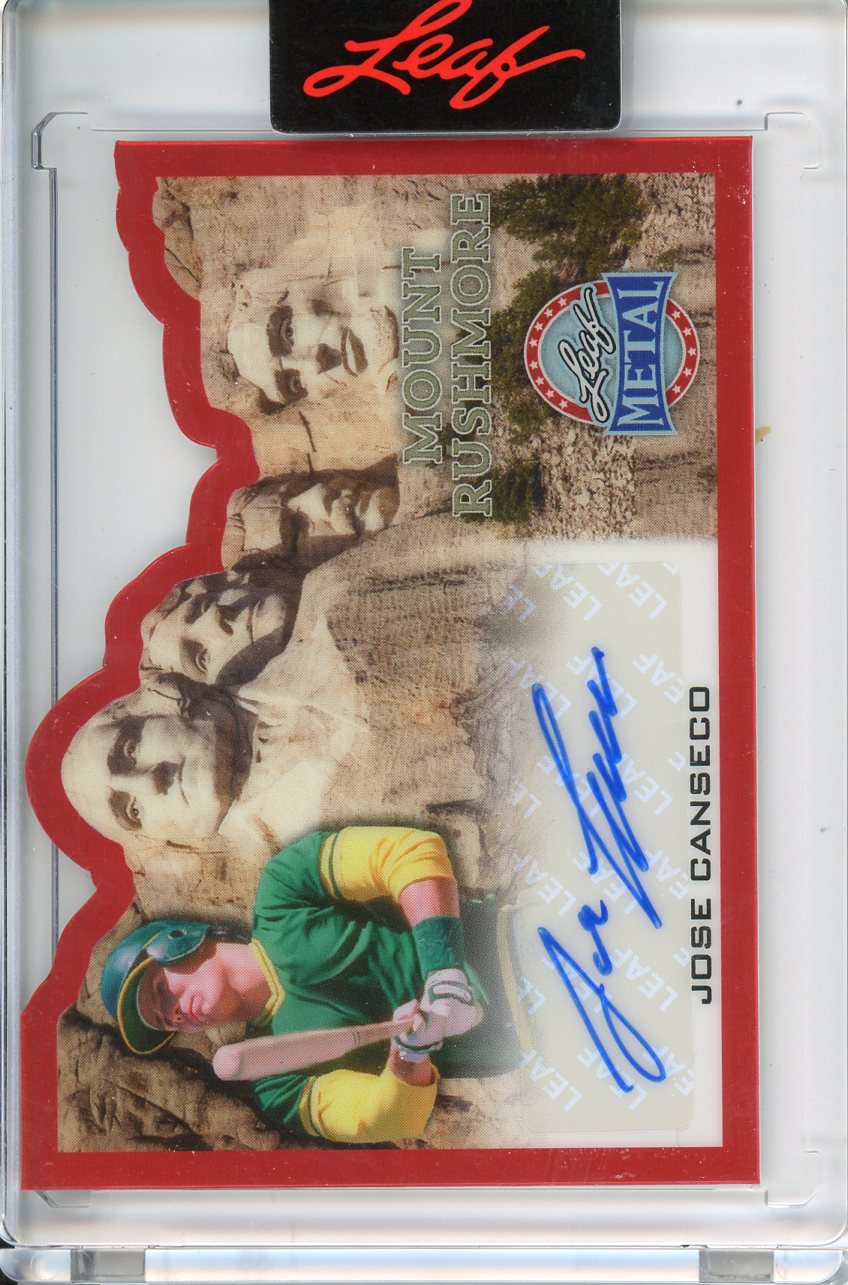 2026 Leaf Metal President's Day Jose Canseco Red Mount Rushmore Auto/ 2
