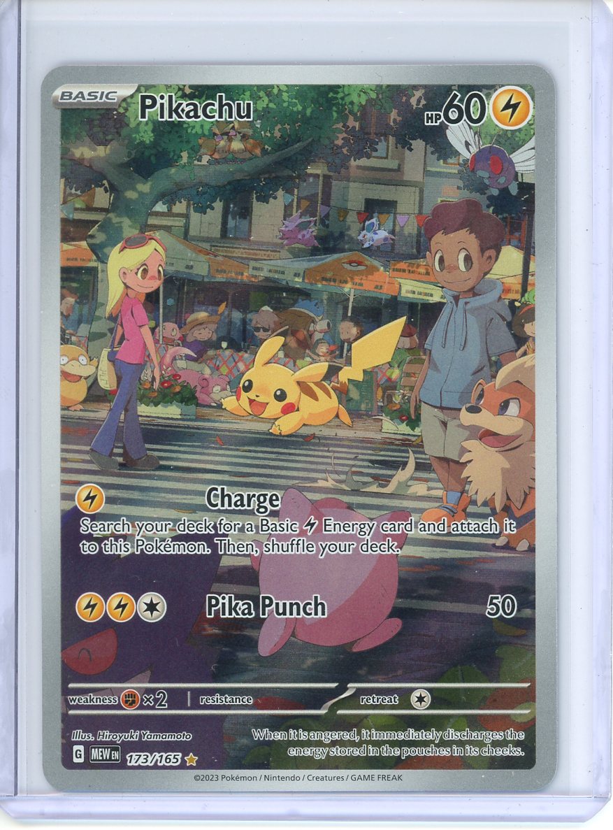 Pikachu Pokemon Card (English 151 173/165) Illustration Rare
