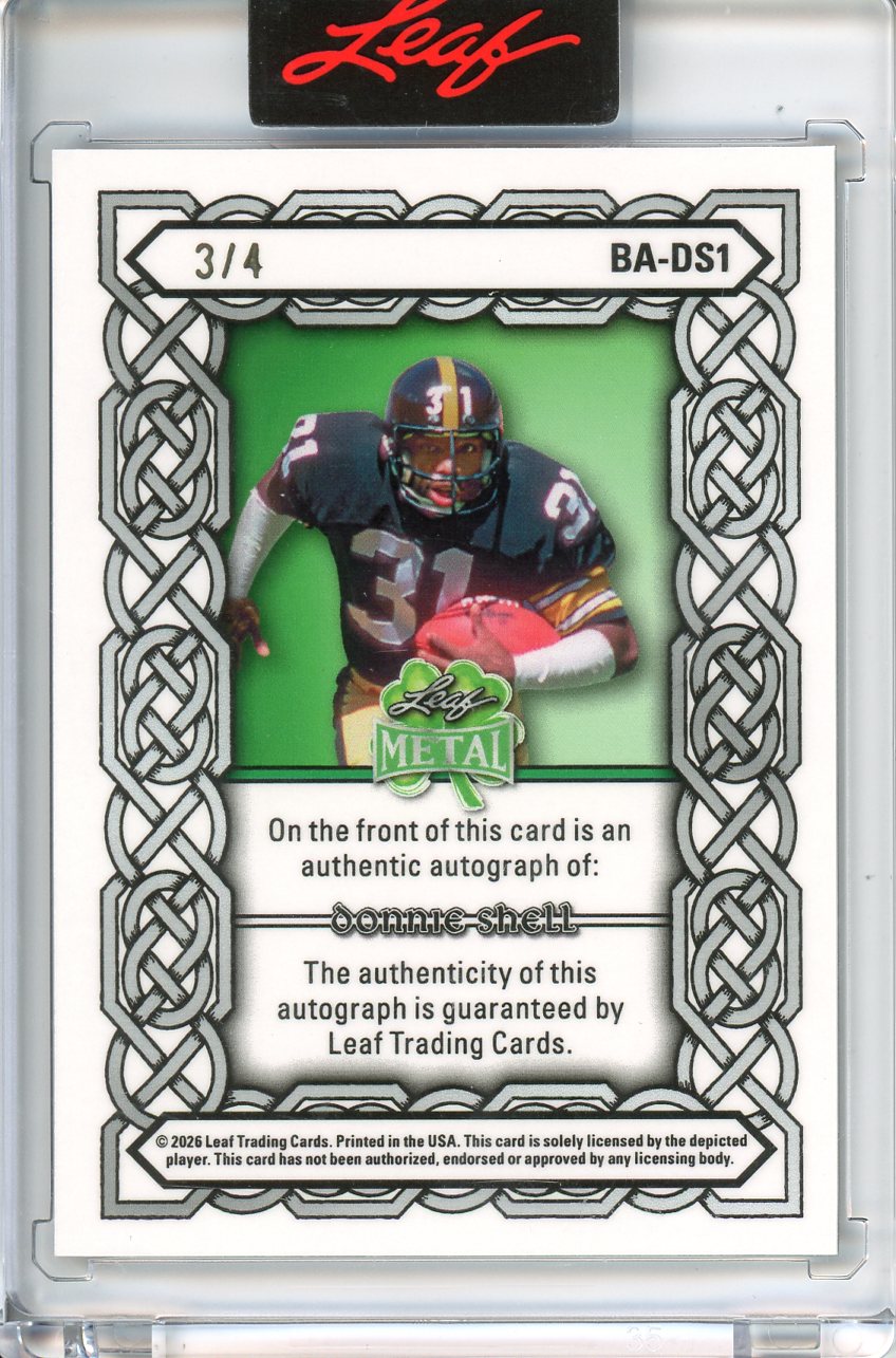 2026 Leaf Metal St. Patrick's Day Donnie Shell Auto /4