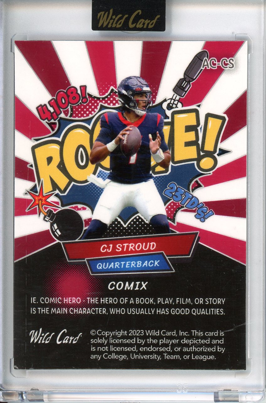2023 Wild Card CJ Stroud Comix 10/40 AC-CS