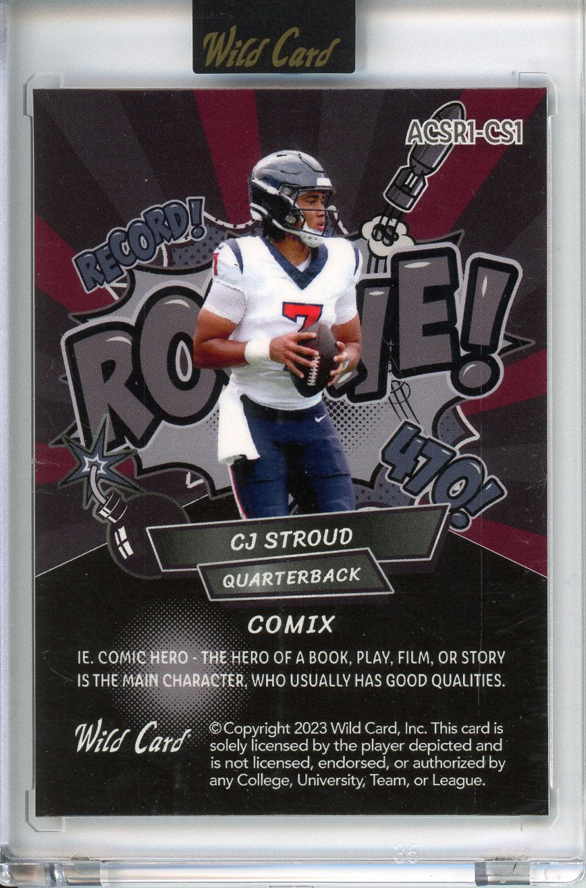 2023 Wild Card CJ Stroud Comix 5/12 ACSR1-CS1