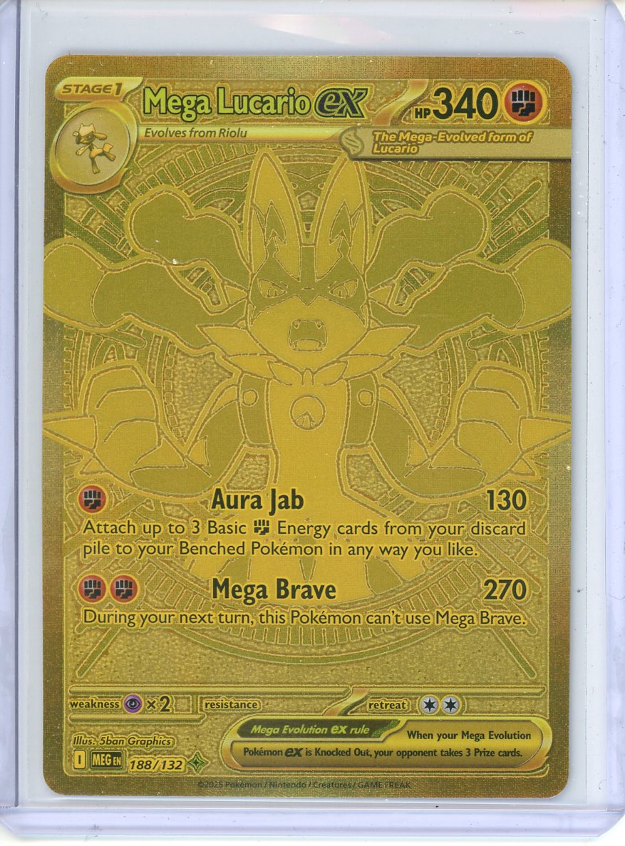 Pokemon Mega Lucario ex - 188/132 Mega Hyper Rare