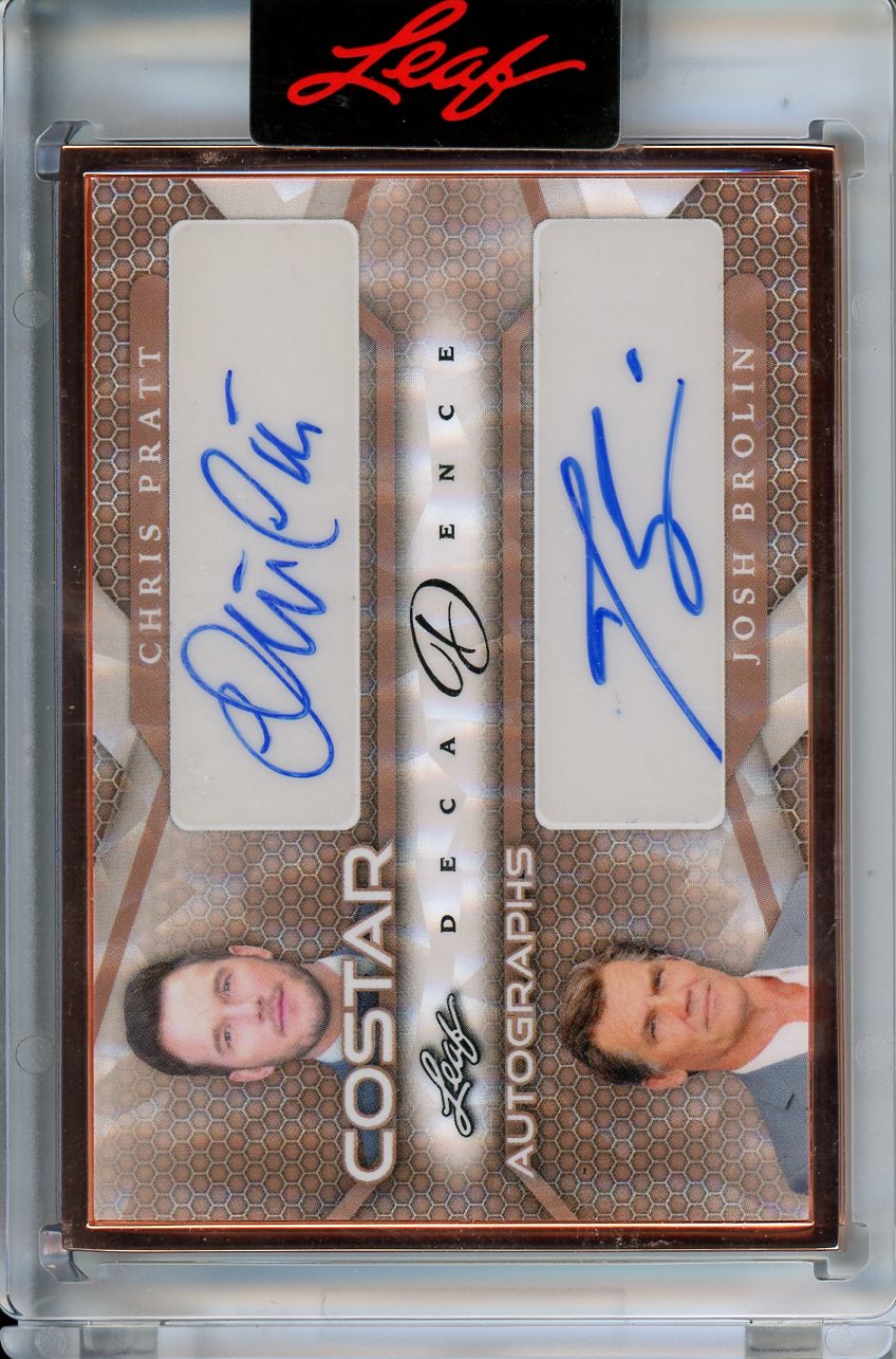 2023 Leaf Decadence Chris Pratt Josh Brolin Costar Autographs /10