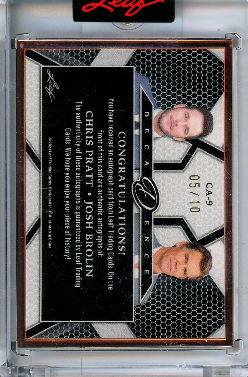 2023 Leaf Decadence Chris Pratt Josh Brolin Costar Autographs /10