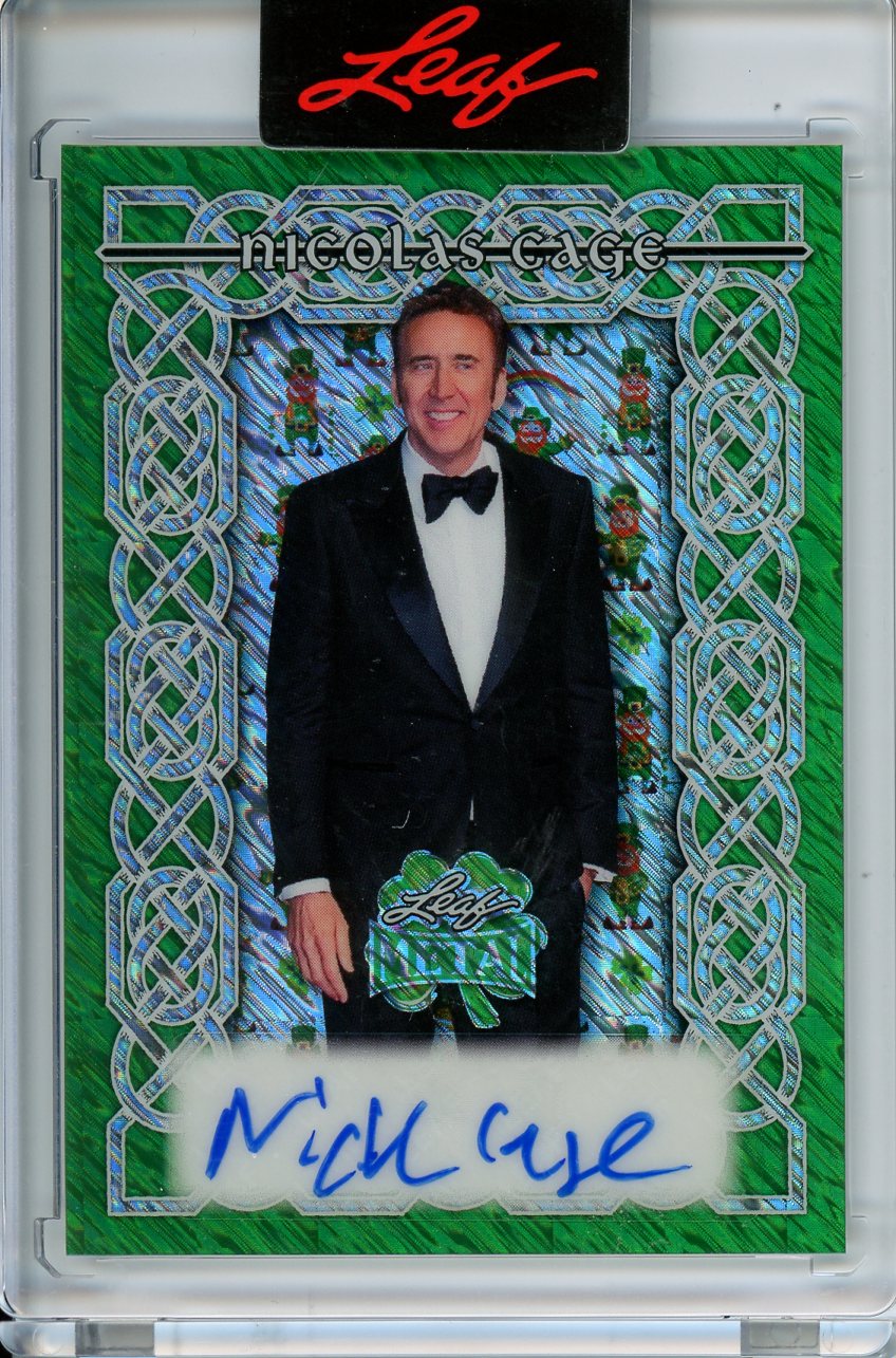 2026 Leaf Metal St. Patrick's Day Nicolas Cage Auto /3