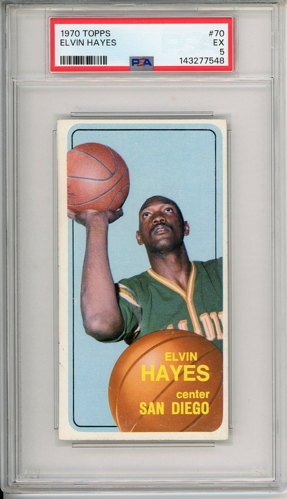 1970 Topps Jumbo Elvin Hayes #70 PSA 5