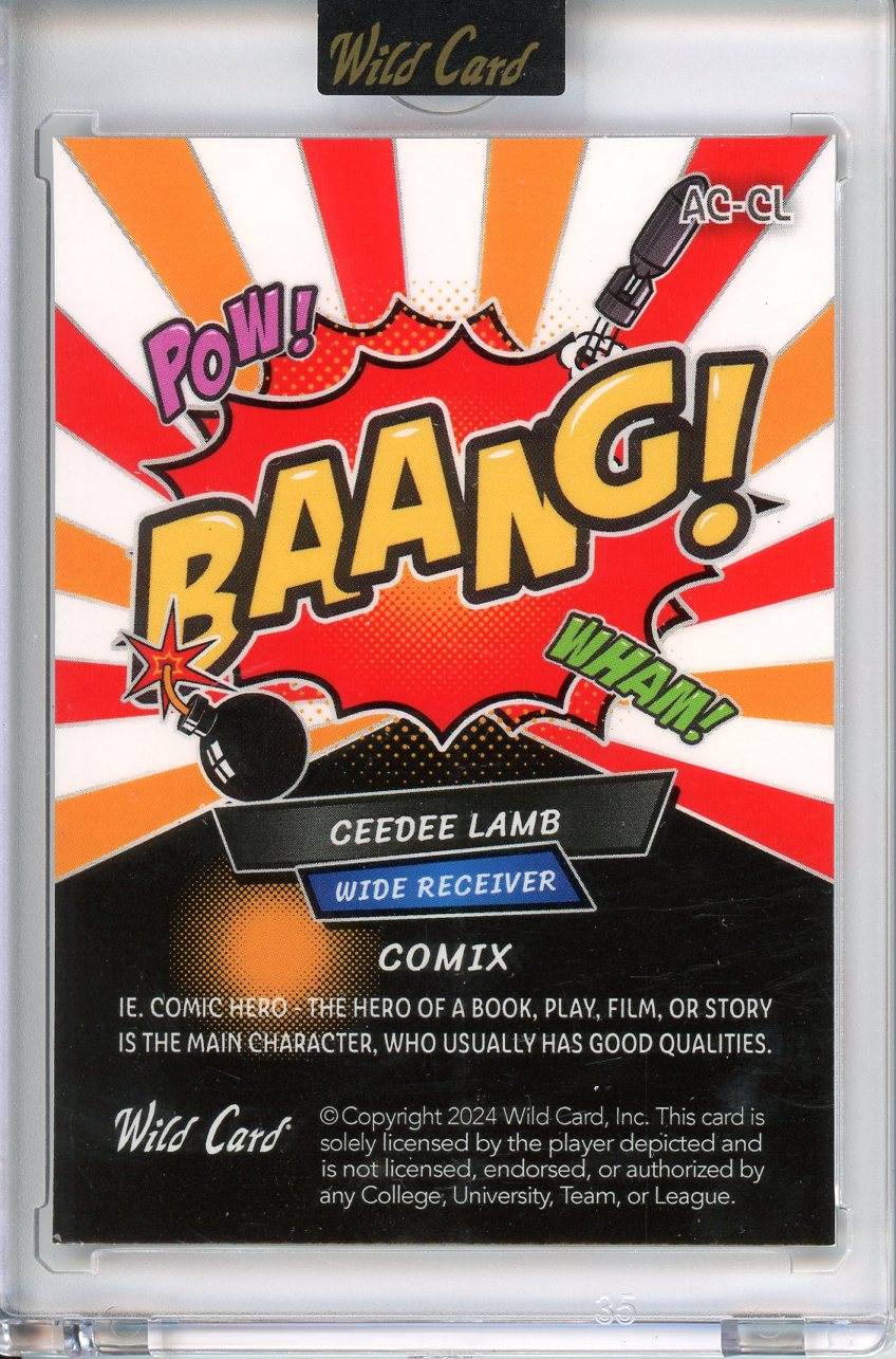 2024 Wild Card Alumination Ceedee Lamb #AC-CL Comix /8