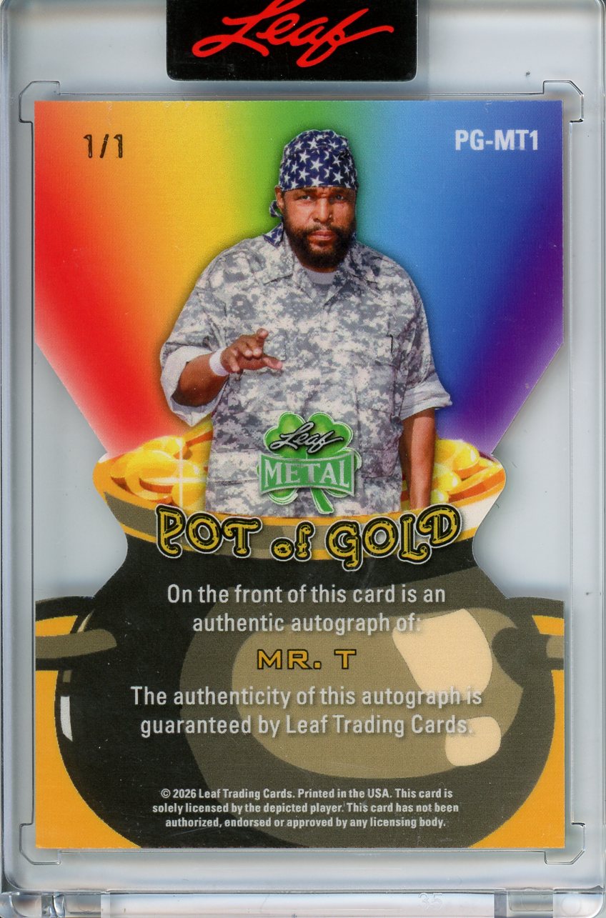 2026 Leaf Metal St. Patrick's Day Mr. T Pot of Gold 1/1 Auto