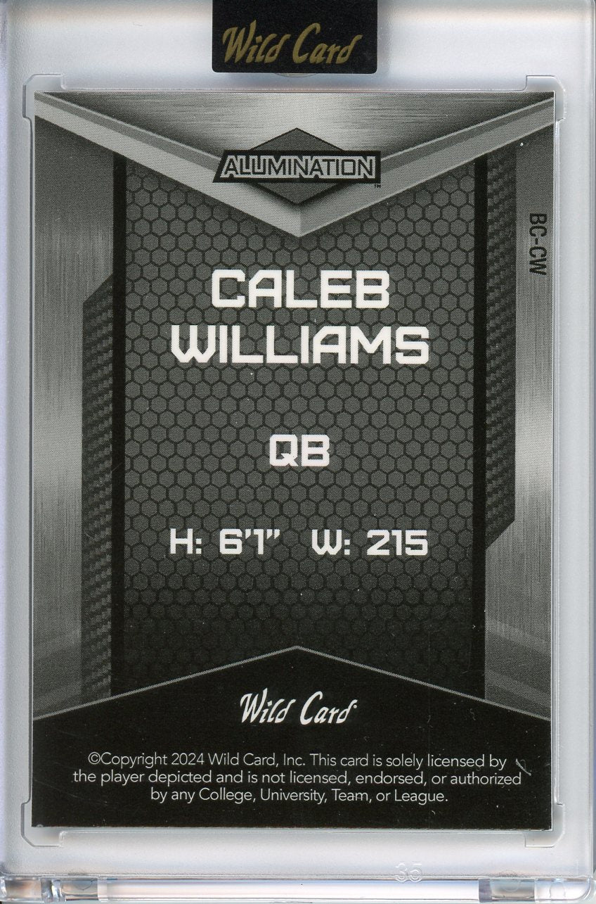 2024 Wild Card Alumination Caleb Williams RC #BC-CW Purple /20