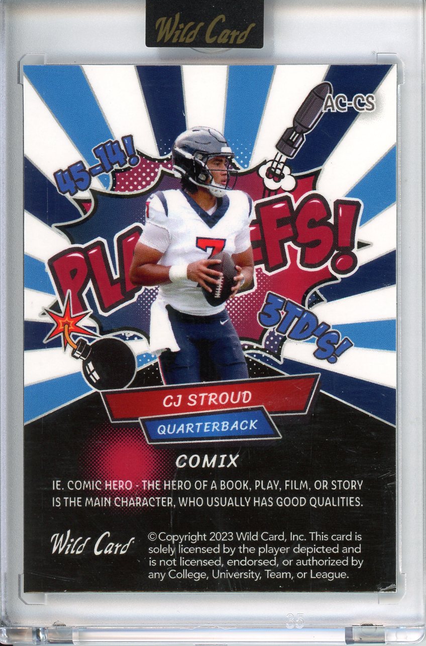 2023 Wild Card CJ Stroud Comix 16/50 AC-CS