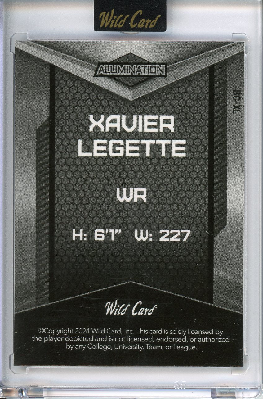 2024 Wild Card Alumination Xavier Legette RC #BC-XL Red Ice /8