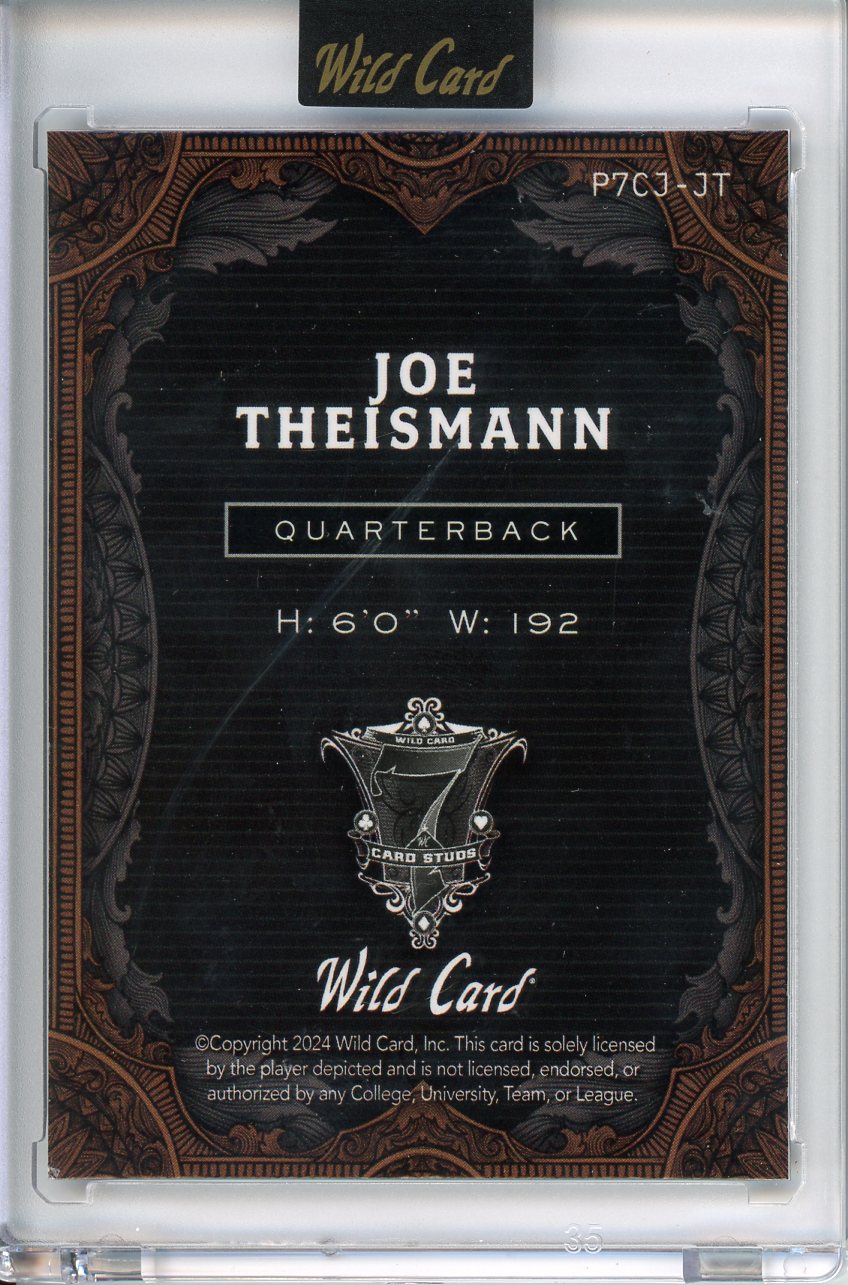 2024 Wild Card 7 Card Stud Joe Theismann Joker 1/1