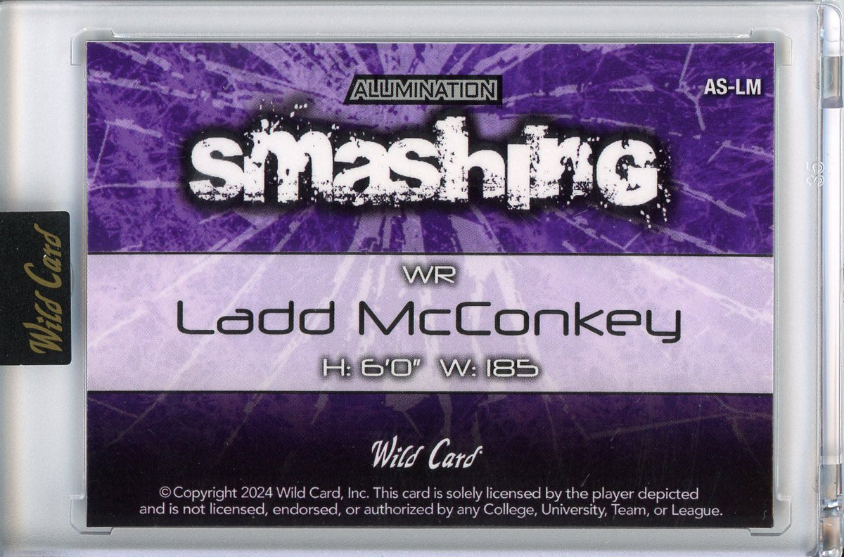 2024 Wild Card Alumination Ladd McConkey RC #AS-LM Smashing Purple /25