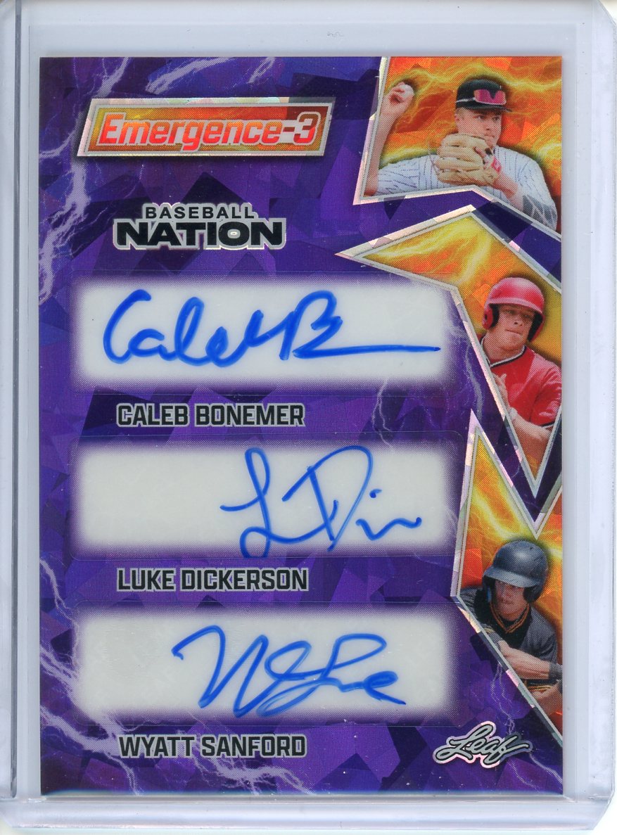 2025 Leaf Baseball Nation Bonemer/Dickerson/Sanford Emergence-3 Auto /8
