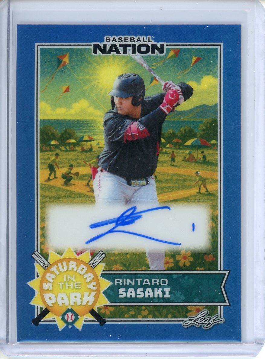 2025 Leaf Baseball Nation Rintaro Sasaki Saturday in the Park Auto /7