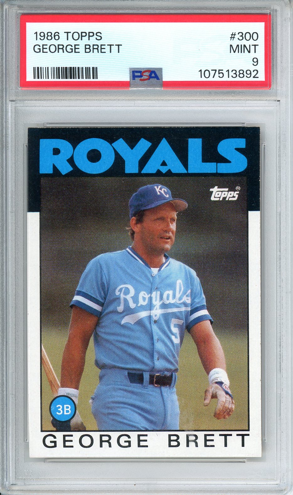 1986 Topps George Brett #300 PSA 9 Mint