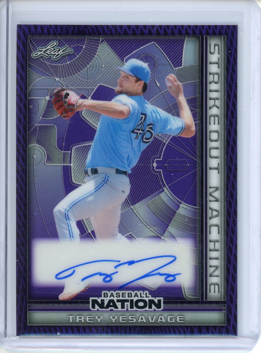 2025 Leaf Baseball Nation Trey Yesavage Strikeout Machine Auto /8