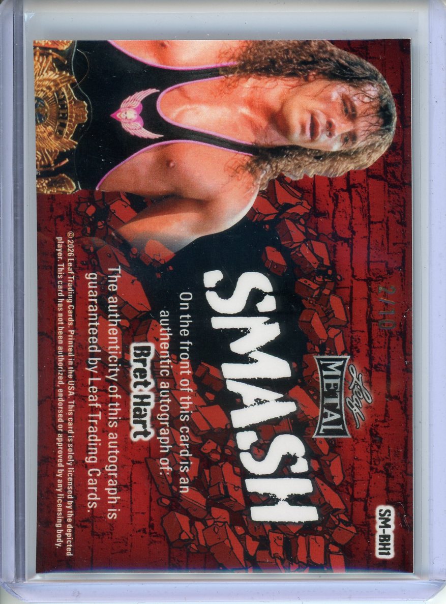 2026 Leaf Ring Kings Bret Hart Inscription Smash Auto /10