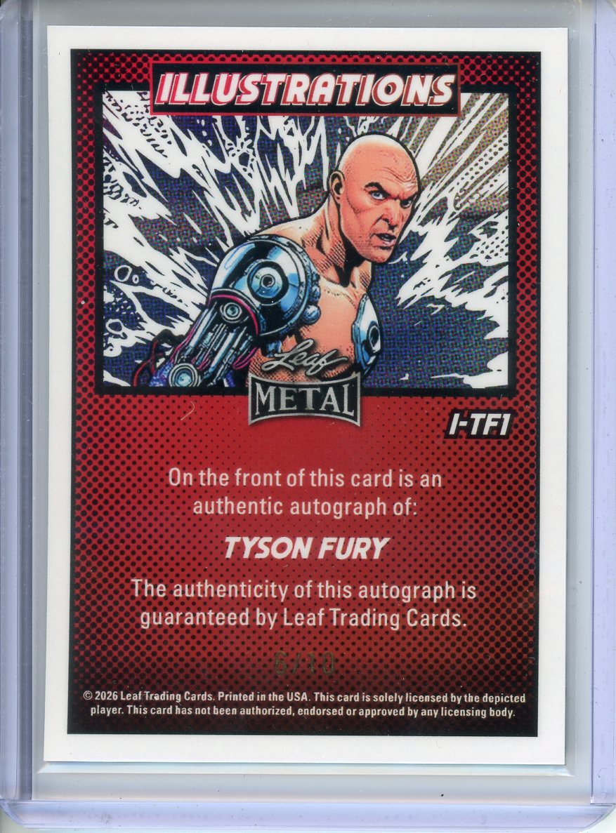 2026 Leaf Ring Kings Tyson Fury Illustrations Auto /10