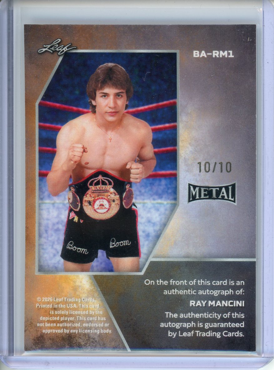 2026 Leaf Ring Kings Ray Mancini Auto /10