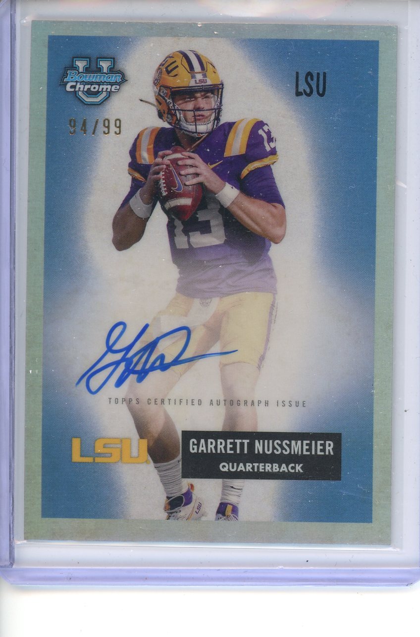 2024 Bowman Chrome U Garrett Nussmeier 1955 Bowman Auto Variation /99 55BV-GN