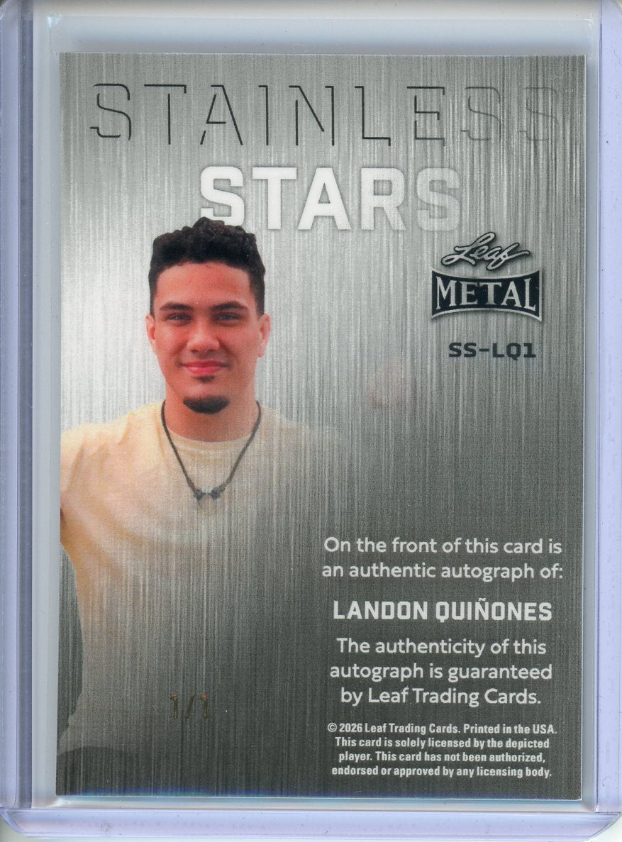 2026 Leaf Ring Kings Landon Quinones Stainless Stars Auto 1/1