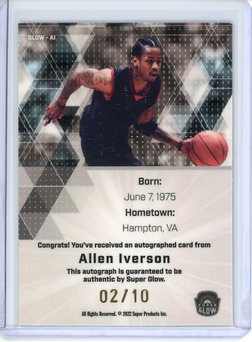2022 Super Glow Allen Iverson &quot;The Answer&quot; Auto /10