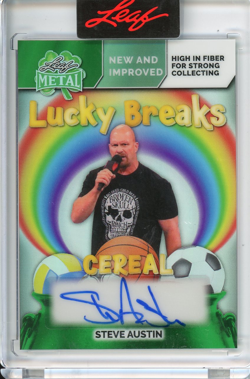 2026 Leaf Metal St. Patrick's Day Steve Austin Lucky Breaks Auto /5