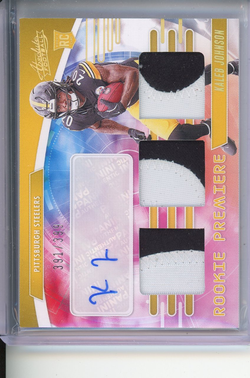 2025 Absolute Kaleb Johnson Rookie Premiere Auto Patch /199 RPM-KJN