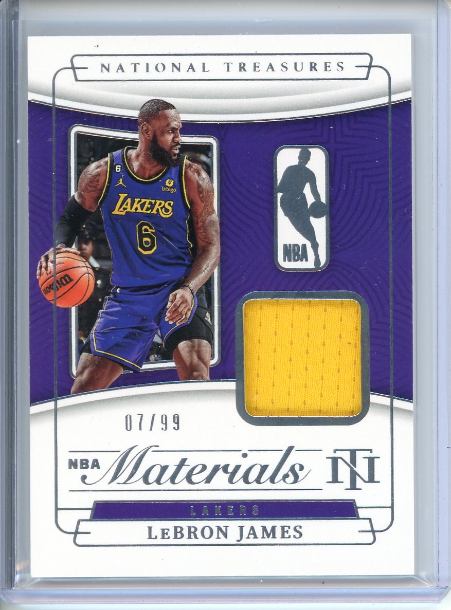 2022-23 Panini National Treasures LeBron James #NM-LJL Materials Patch /99