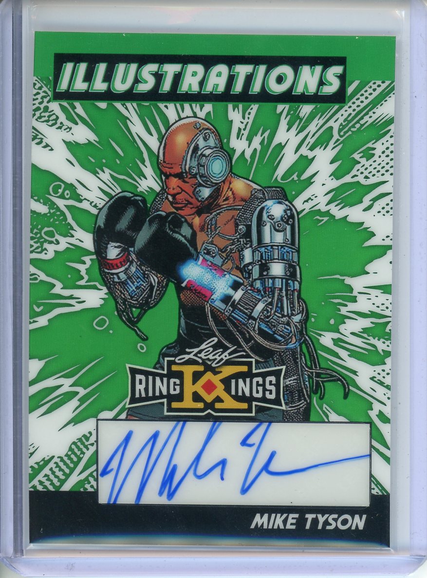 2026 Leaf Ring Kings Mike Tyson Illustartion Auto Green /3