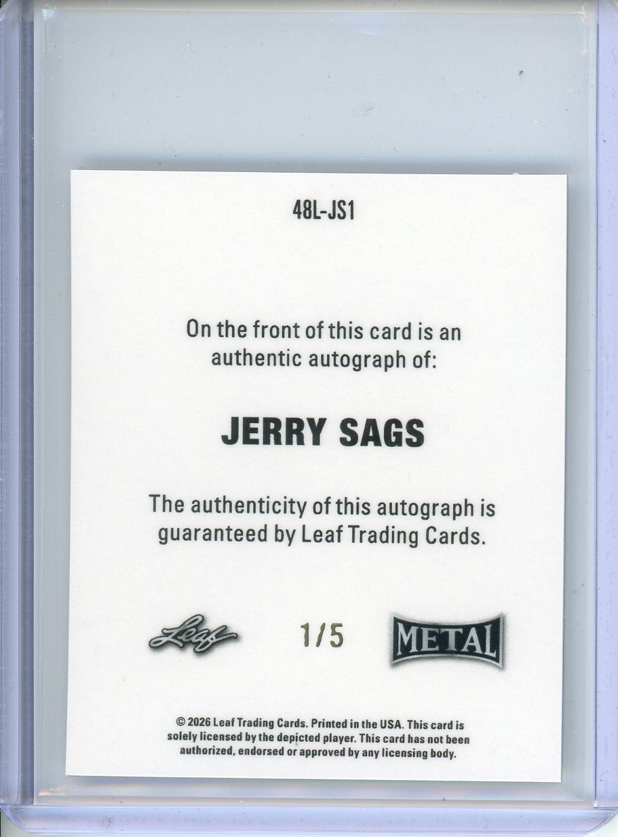 2026 Leaf Ring Kings Jerry Sags 1948 Leaf Mini Auto /5