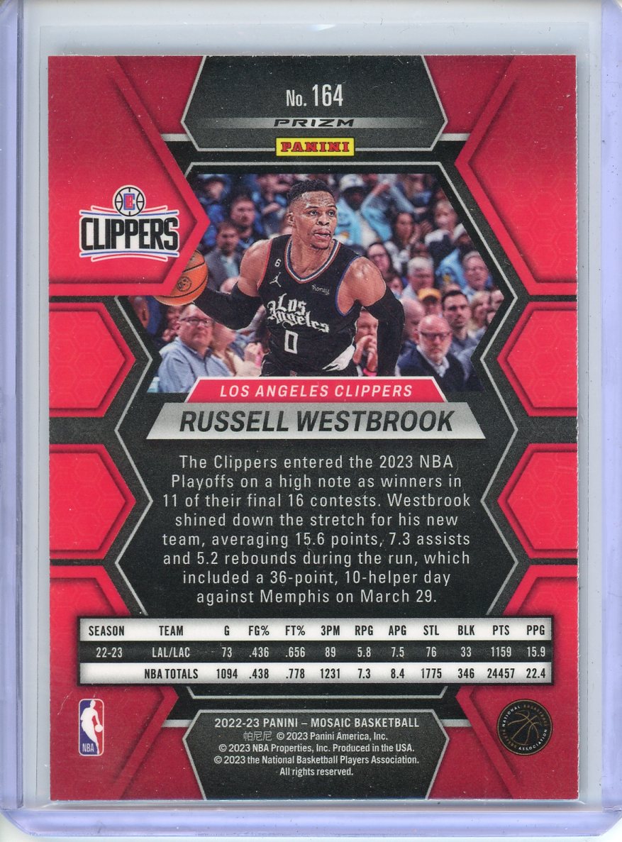 2022-23 Mosaic Russell Westbrook Genesis Prizm No. 164