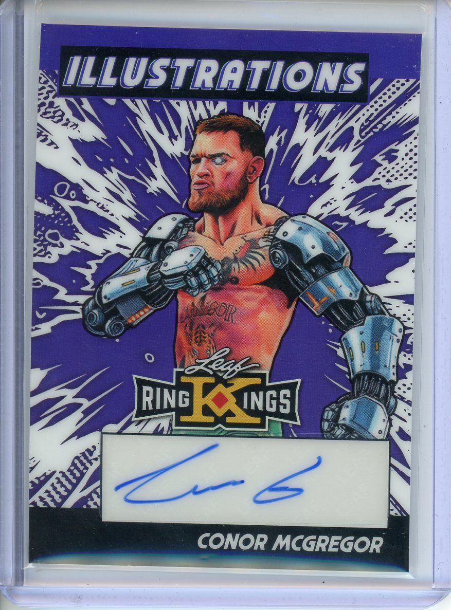 2026 Leaf Ring Kings Conor McGregor Illustration Auto Purple 1/7 I-CMG
