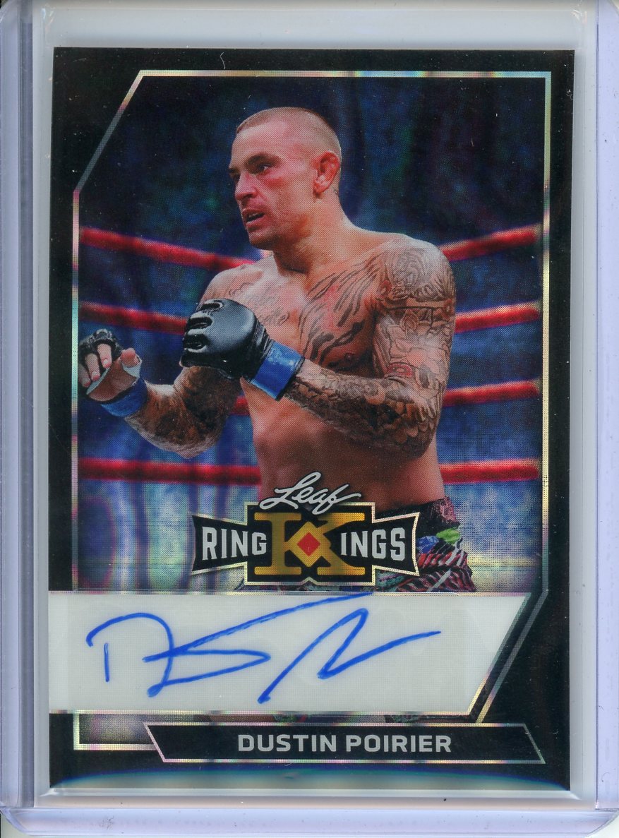 2026 Leaf Ring Kings Dustin Poirier Autograph Black 2/2 BA-DP1