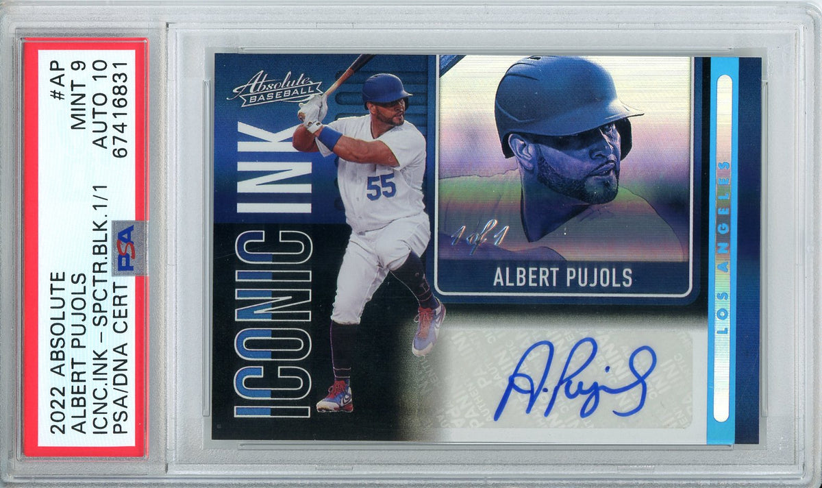 2022 Panini Absolute Albert Pujols #II-AP Iconic Ink Auto 1/1 MINT PSA 9 / Auto PSA 10