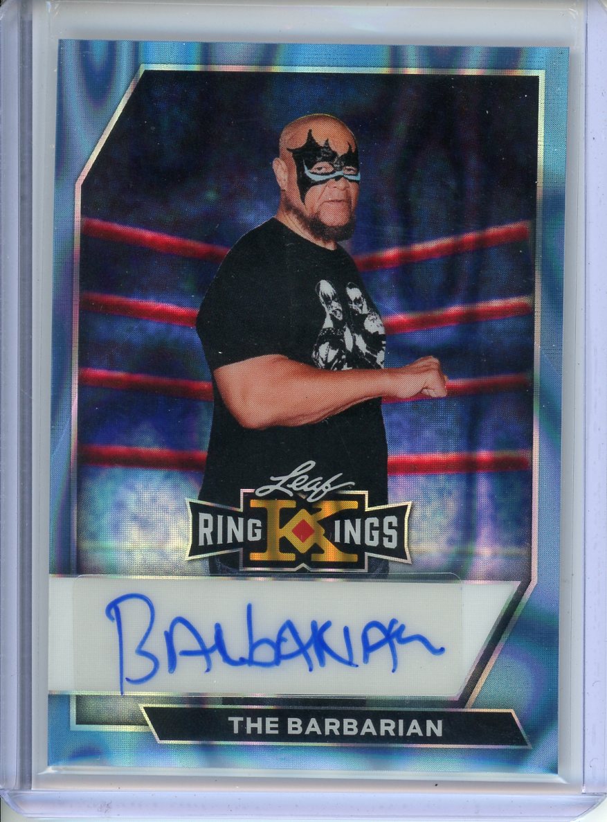 2026 Leaf Ring Kings The Barbarian Blue Autograph 6/8 BA-TB1