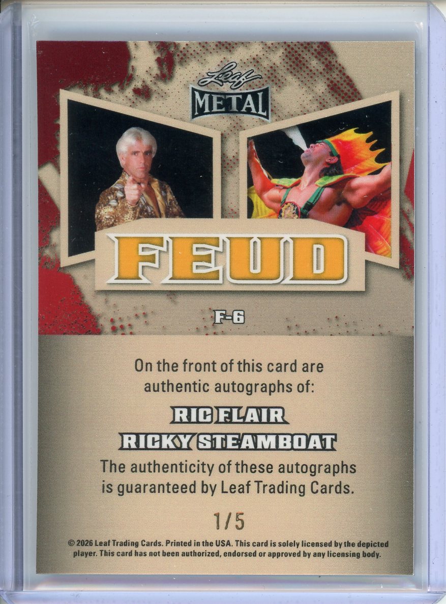 2026 Leaf Ring Kings Ric Flair / Ricky Steamboat Feud Autographs F-6