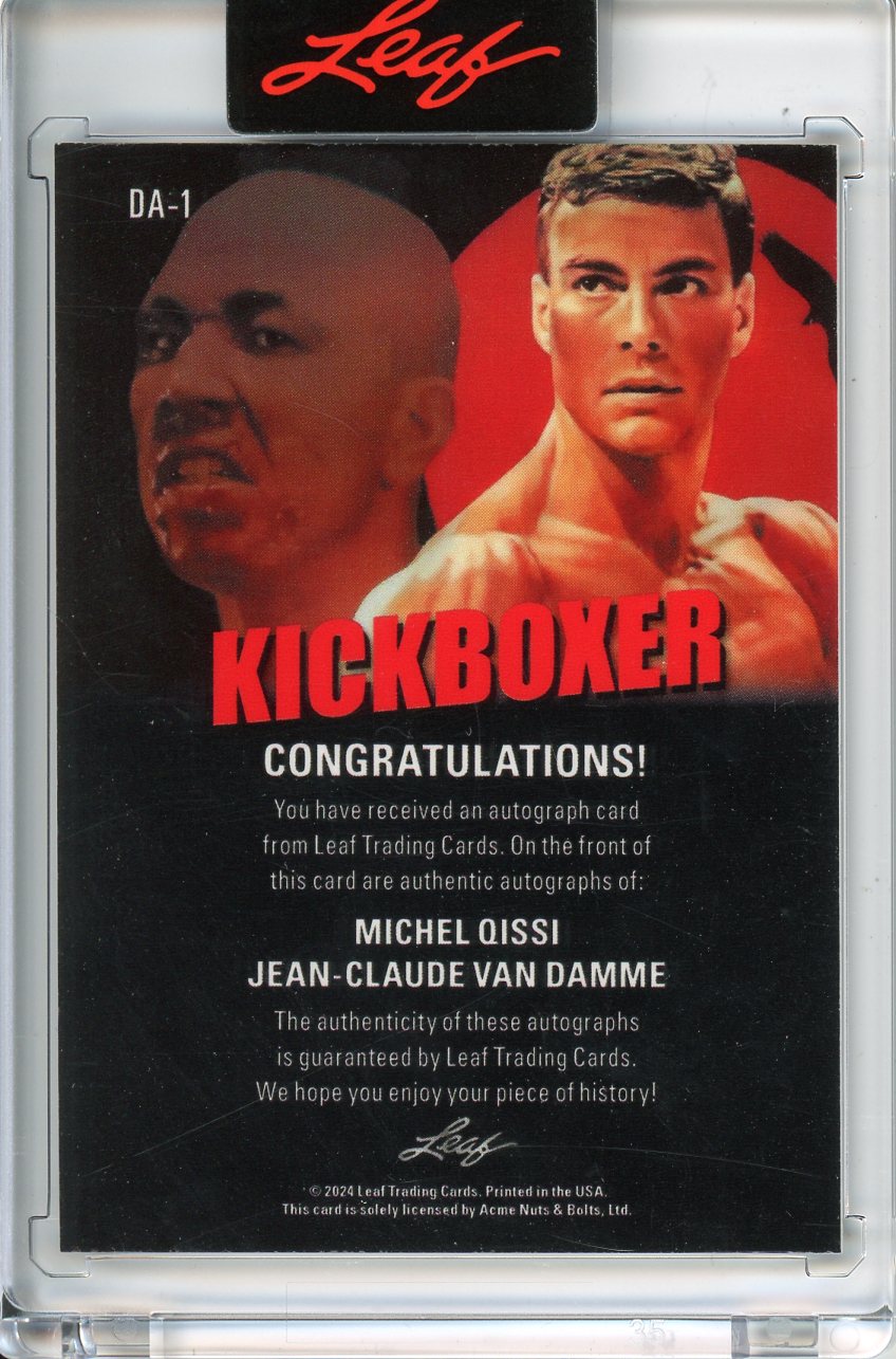 2024 Leaf Michel Qissi / Jean Claude Van Damme Autographs DA-1