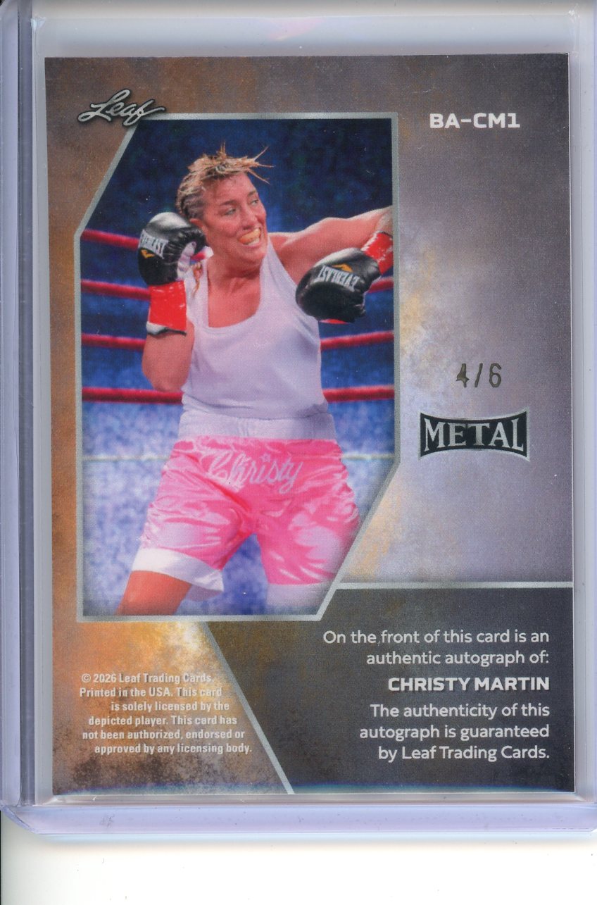 2026 Leaf Ring Kings Christy Martin Auto Pink 4/6