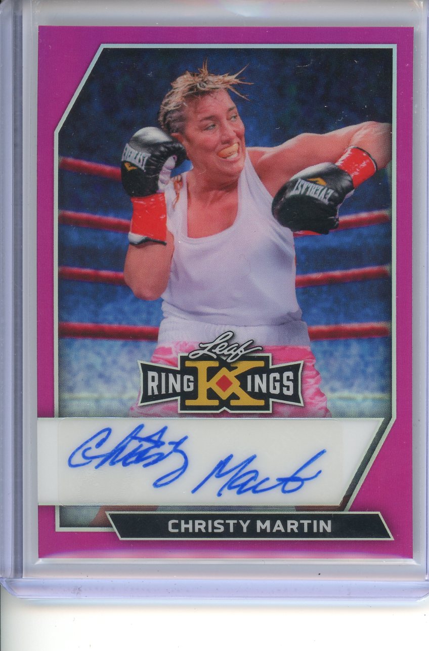 2026 Leaf Ring Kings Christy Martin Auto Pink 4/6