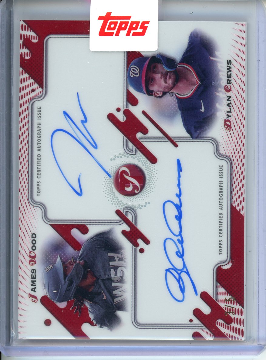 2025 Topps Pristine James Wood Dylan Crews Dual Auto /5 PPDA-JW